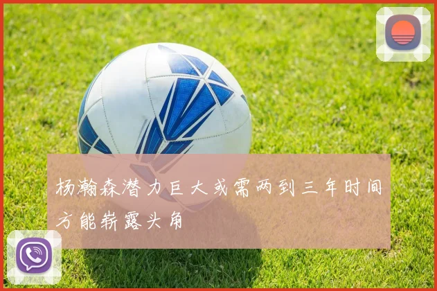 杨瀚森潜力巨大或需两到三年时间方能崭露头角